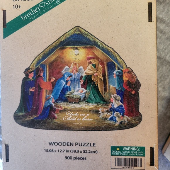 Wooden Puzzle Set - Nativity and Santa Scenes - Picture 2 of 7